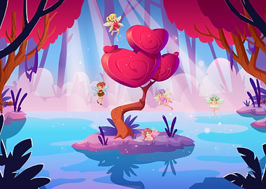 Little Fairies Heart Tree