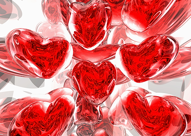 Hearts Afire Abstract