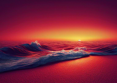 Bright sunrise beach