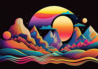 Trippy travel AI Art