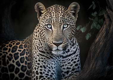 Leopard at night