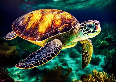 Sea Turtle watercolour