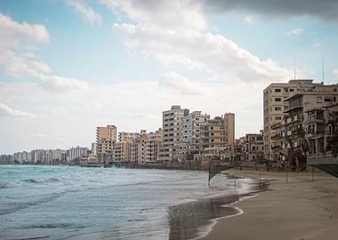 Abandoned seaside town
