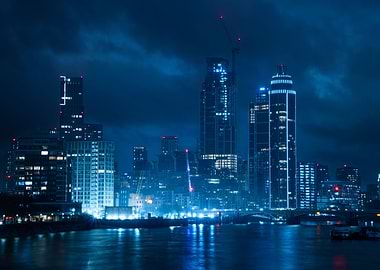 London Skyscrapers Night
