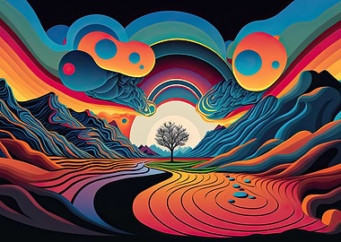 Woman in mountains AI Art