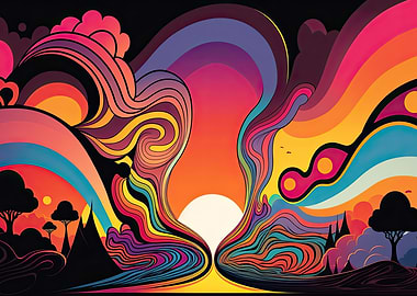 Trippy Landscape AI Art