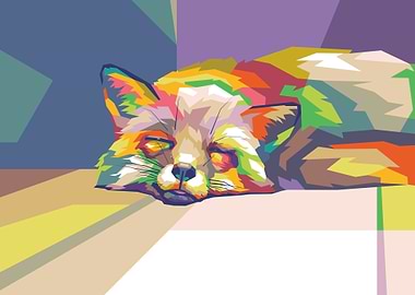 Sleeping Wolf Popart