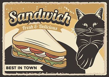 Cat and Sandwich