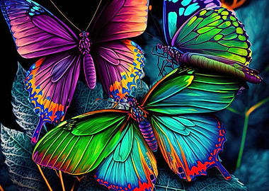 Tropics Butterfly Neon