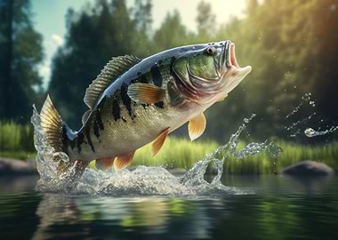 Fish jumping out of water