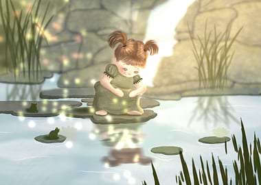 Young girl reflection