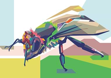 Honey bee Popart Poster