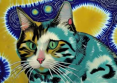 Colorful Cat Animal