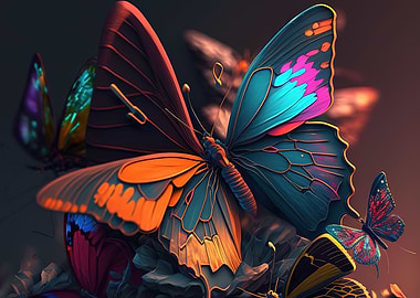 Tropics Butterfly Neon