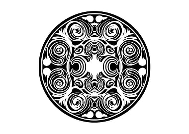 Motif swirl ornament strok