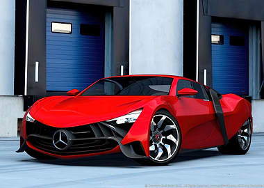 Red Mercedes Benz