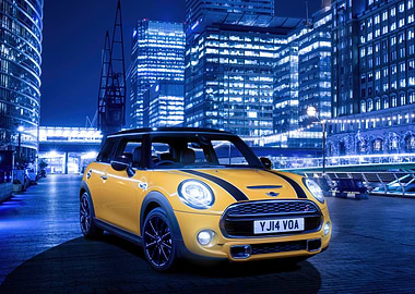 Yellow Mini Cooper