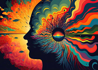 Girl In Trance AI Art