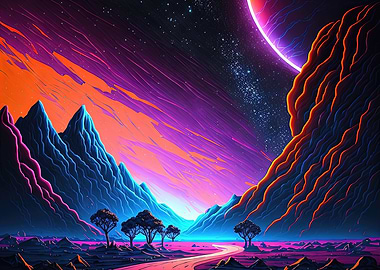 Neon Landscape Dream