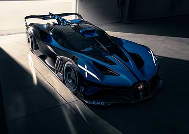 bugatti bolide blue black
