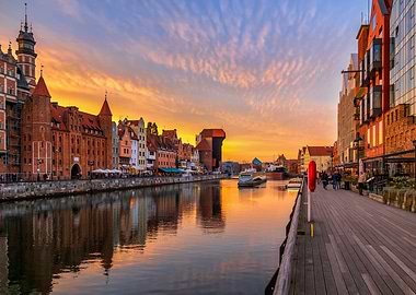 City of Gdansk at Twilight