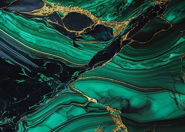 Marble texture green gold