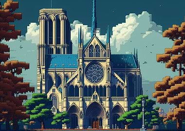 16bit Cathedral Notre Dame