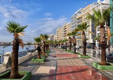 Sliema Promenade In Malta