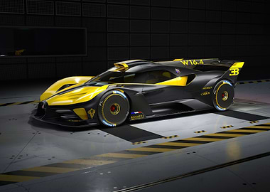 bugatti bolide yellow