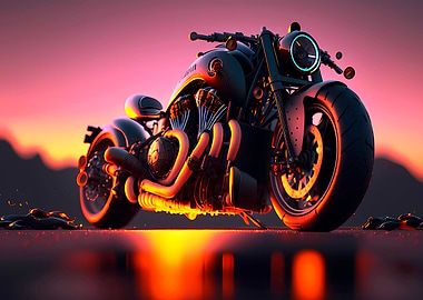 Futuristic Motorcycle