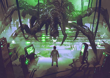 Giant monster spider