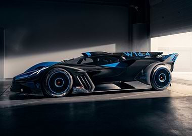 bugatti bolide blue black