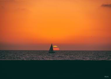 Boat Sailing Santa Monia