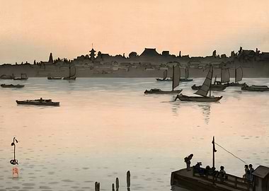 Ukiyo e Sumida River