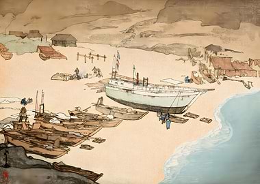 Ukiyo e Awa Beach