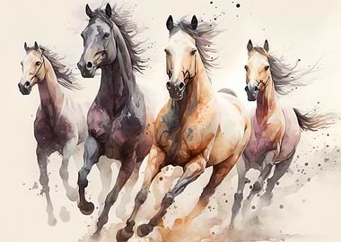 watercolor horse