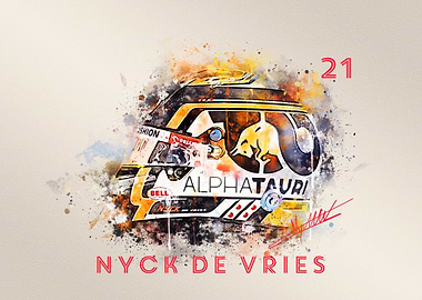 Nyck DE VRIES Helmet 2023