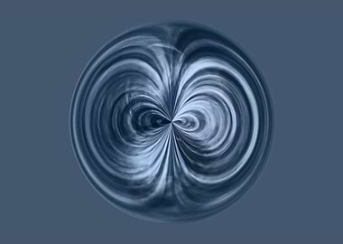 Dark blue and white circle