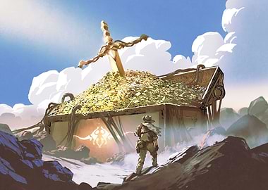 Fantasy hunter treasure