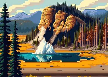 16bit Yellowstone Park
