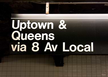 Uptown Subway sign