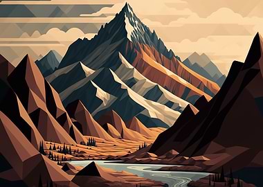 mountain lake landscape