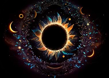 Abstact solar eclipse