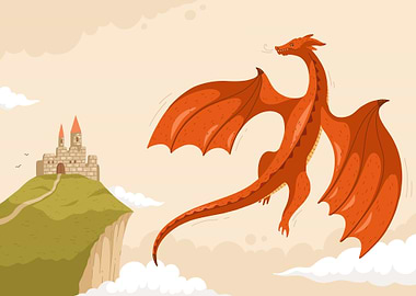 Castle and Dragon