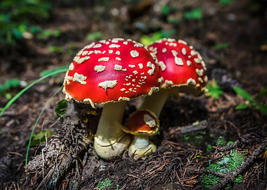 Amanita Mushroom Family
