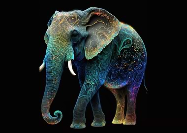 Neon elephant