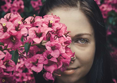 Flowers and girl