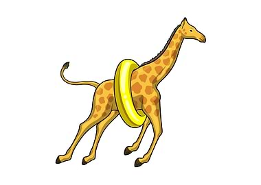 Giraffe Swimming Lifebuoy