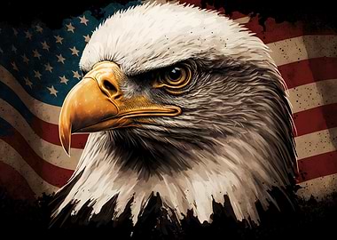 Eagle American Flag