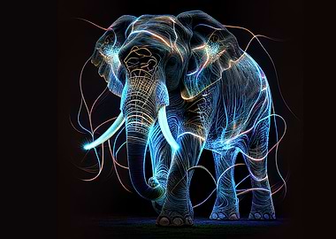 Neon elephant